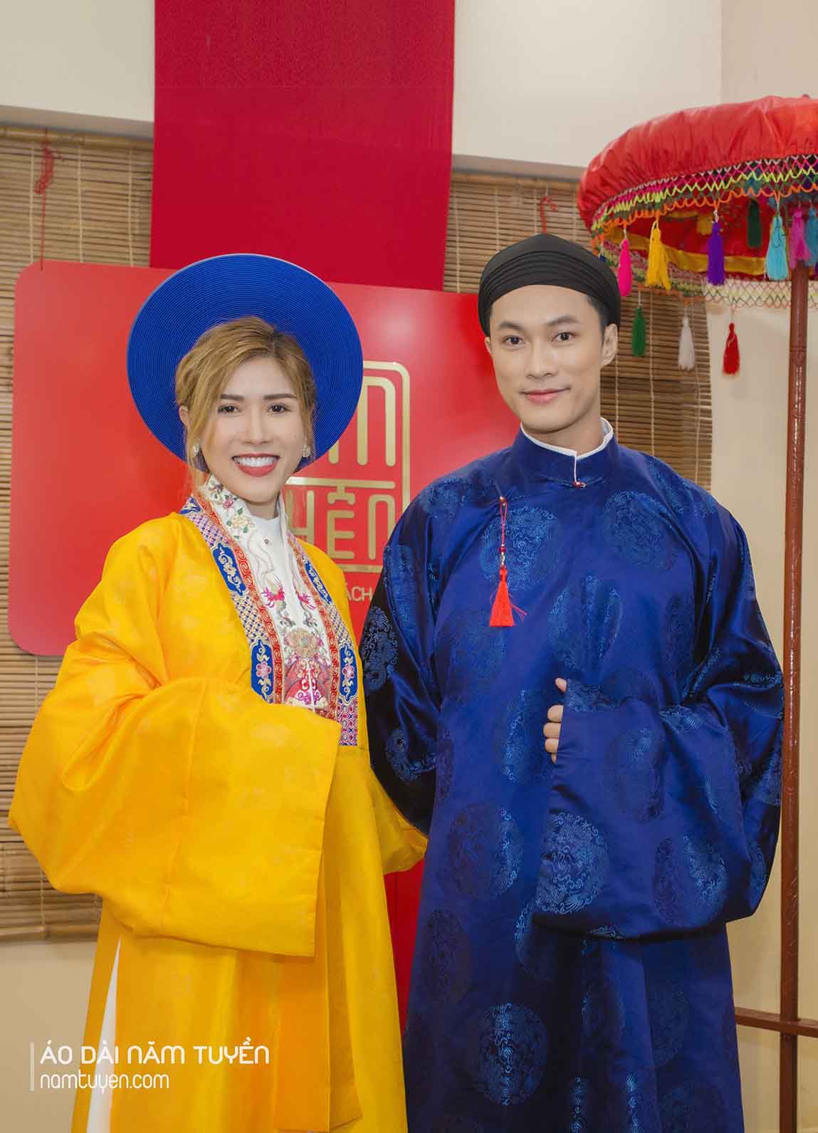 Áo Nhật Bình nữ truyền thống màu vàng | Áo Dài Năm Tuyền