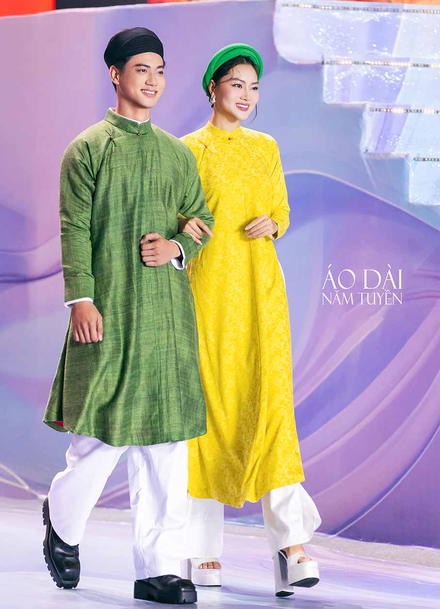 Áo dài nam đũi tơ tằm Năm Tuyền – Thiết kế truyền thống, may đo tinh tế