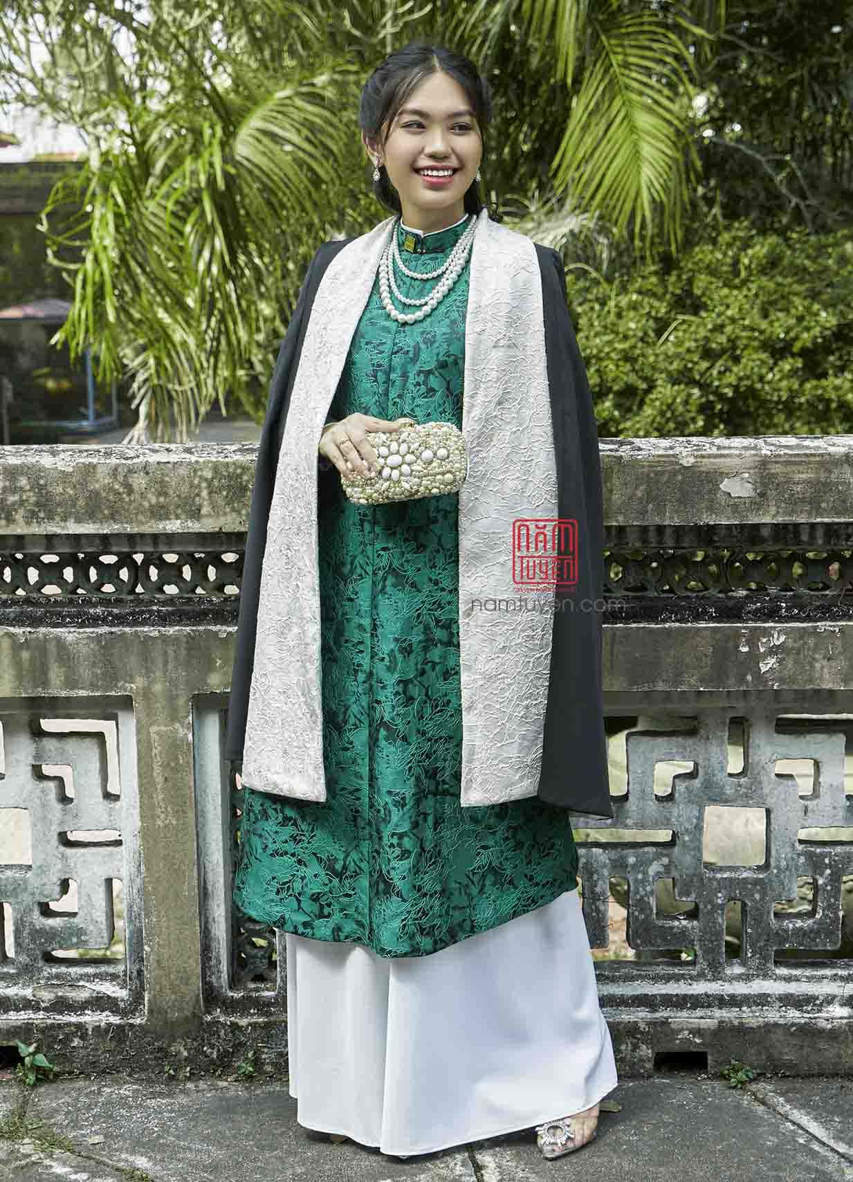 Áo khoác ngoài áo dài ngũ thân nữ 