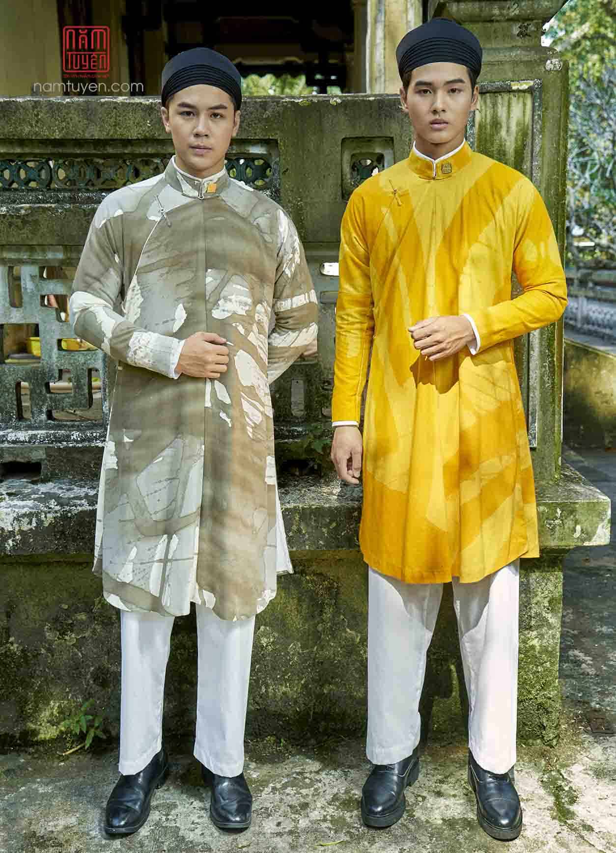 Áo dài ngũ thân truyền thống và ngôn ngữ vẽ nghệ thuật hiện đại